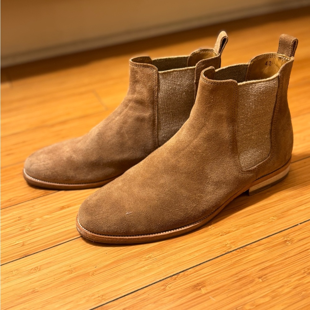 Tan Suede Chelsea Boots